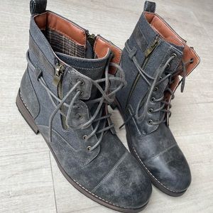 Polar Fox Men’s High Top Cap Toe Zipper Boots size 9.5